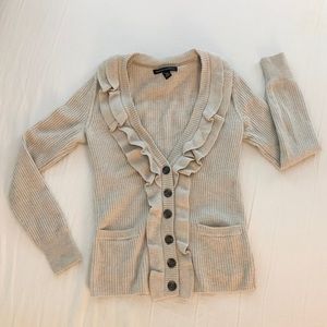 Ruffle Button Down Sweater